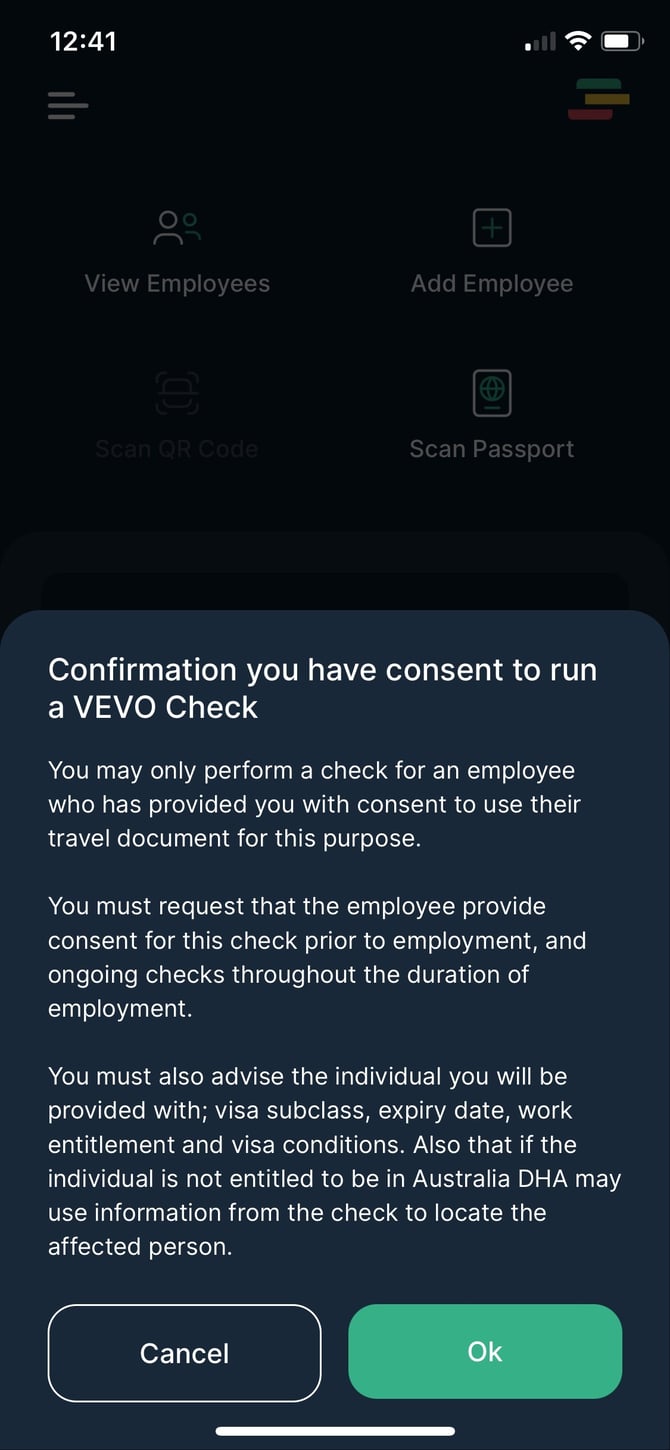 Adding new employees Passport scanning image 1